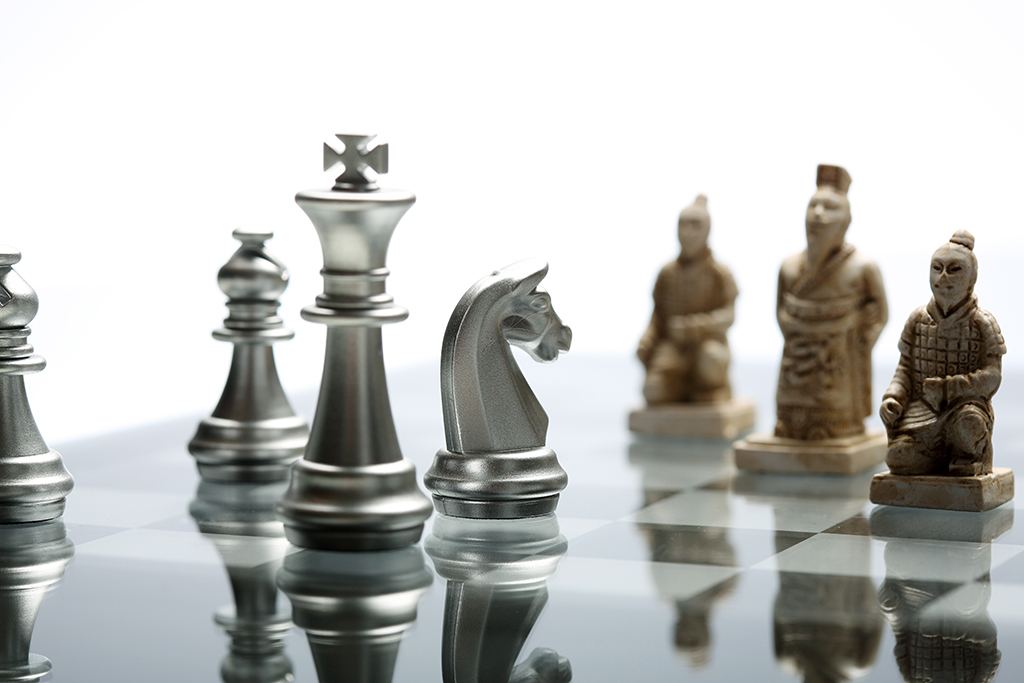 千庫網_靜物兵馬俑國際象棋_攝影圖編號363552